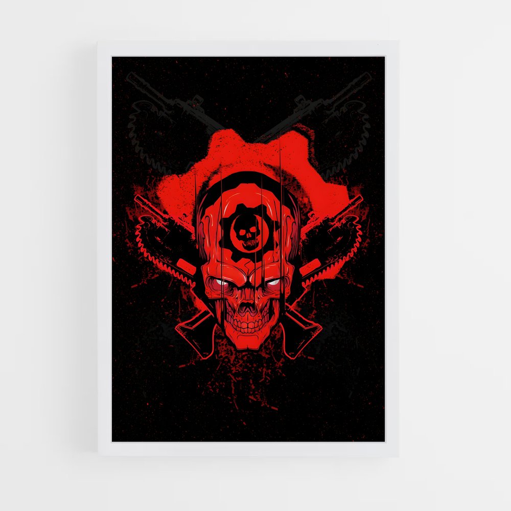 Poster Skull & Guns – affiche Gears of war (vue 3)